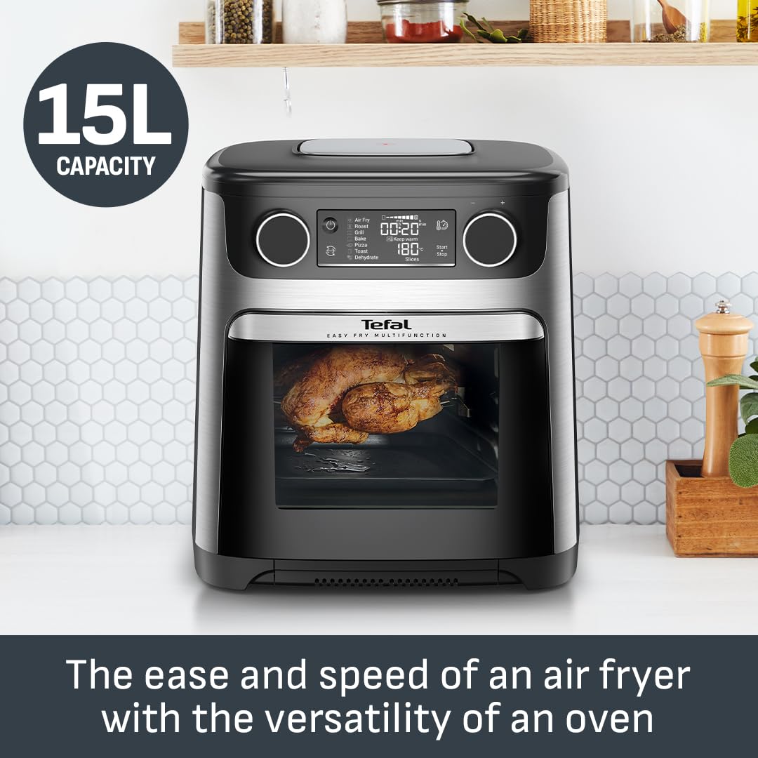  سرخ کن بدون روغن ۱۵ لیتری تفال fw556 با پنجره پخت و جوجه گردان و دو المنت گرمایشی