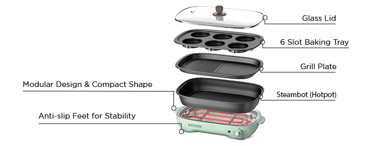  Black+decker multifunction grill gmf1400