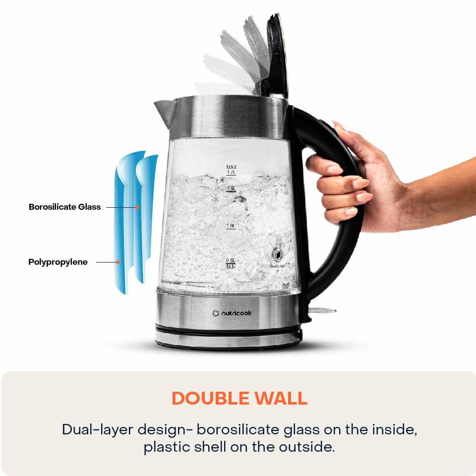  Nutricook gk100 glass electric kettle
