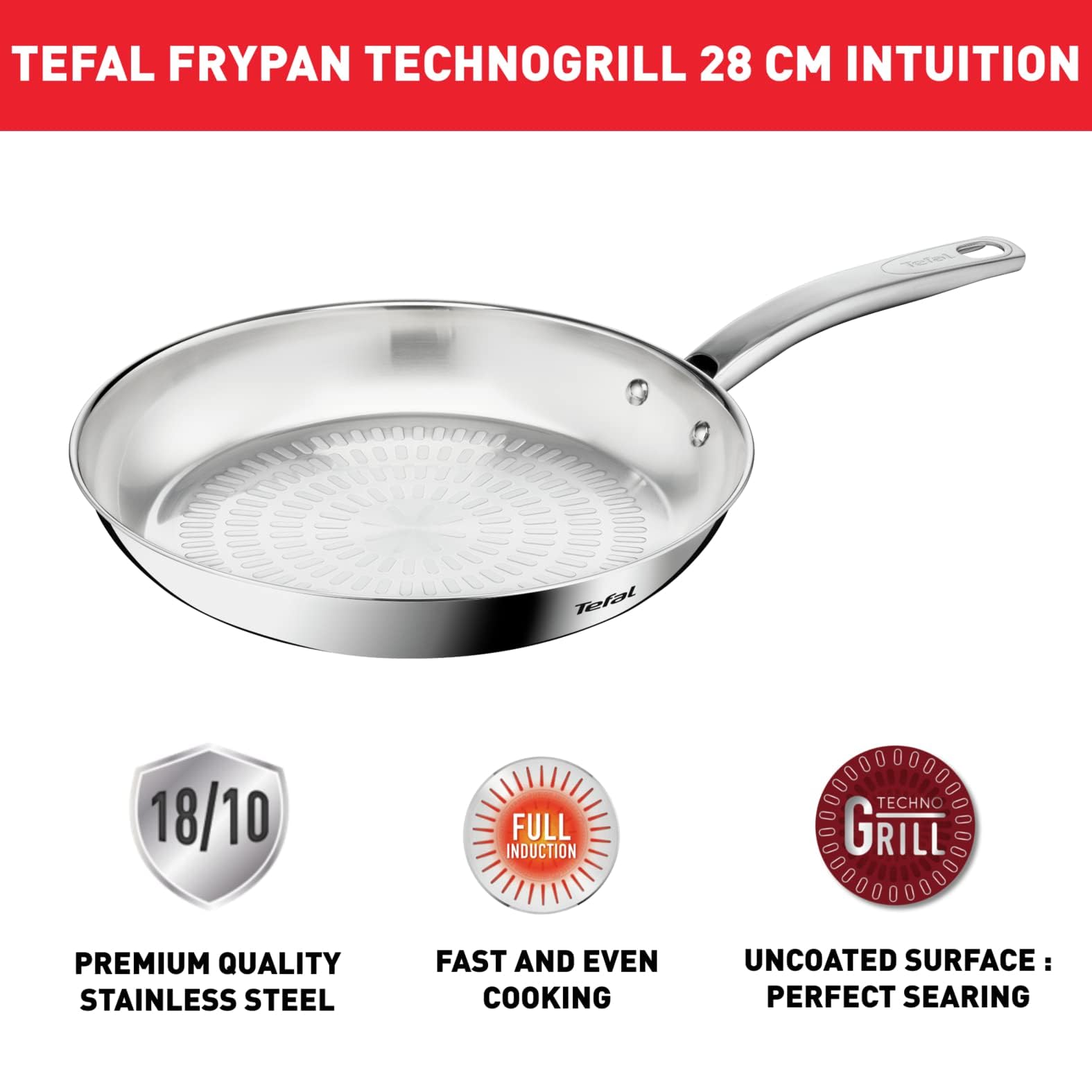  Tefal intuition frypan steel b8590635