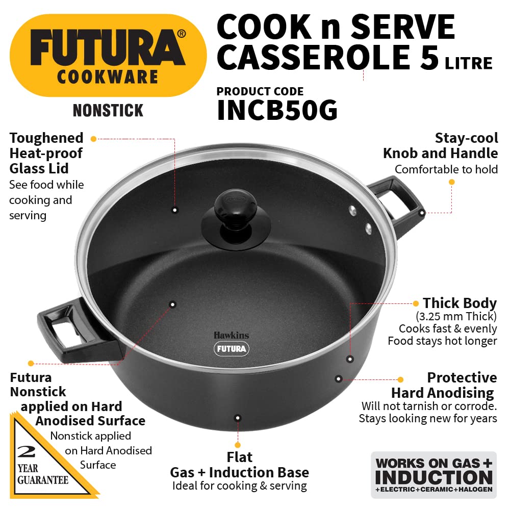  Hawkins futura non stick casserole incb50g
