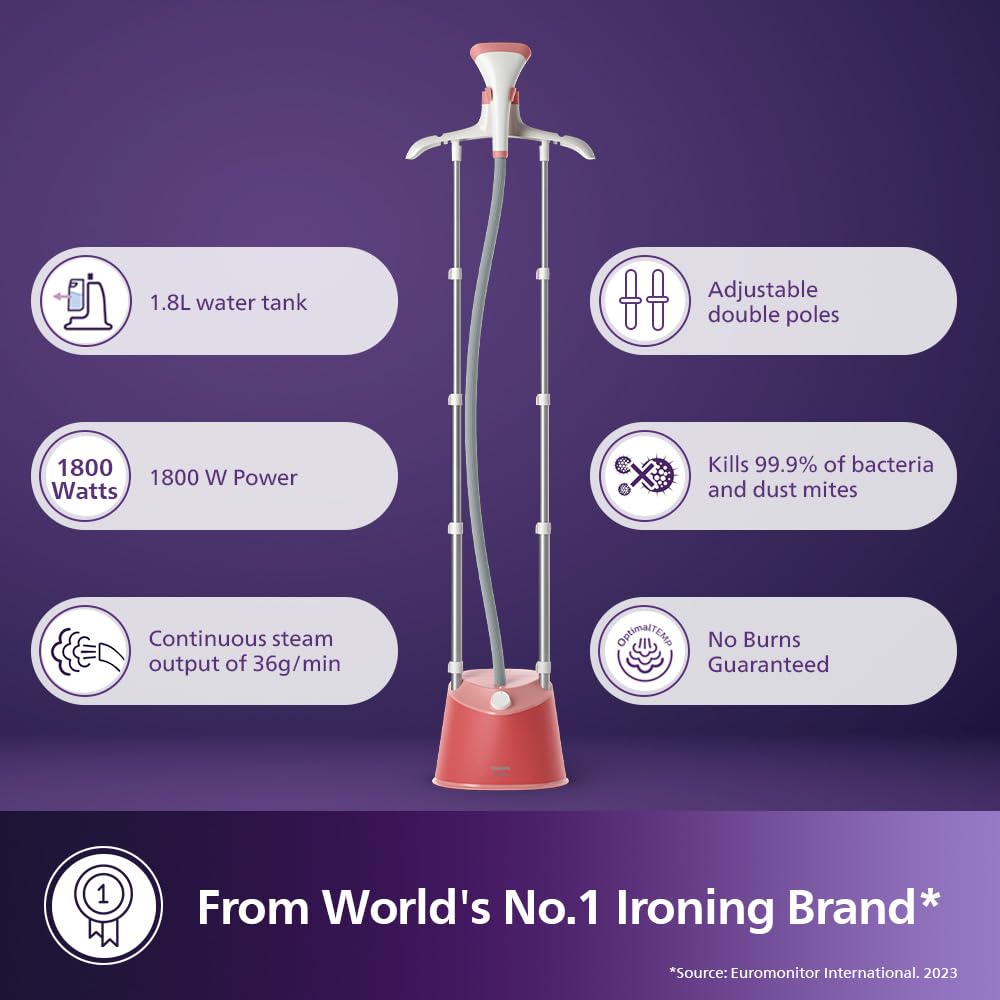  Philips ste1020 standing garment steamer