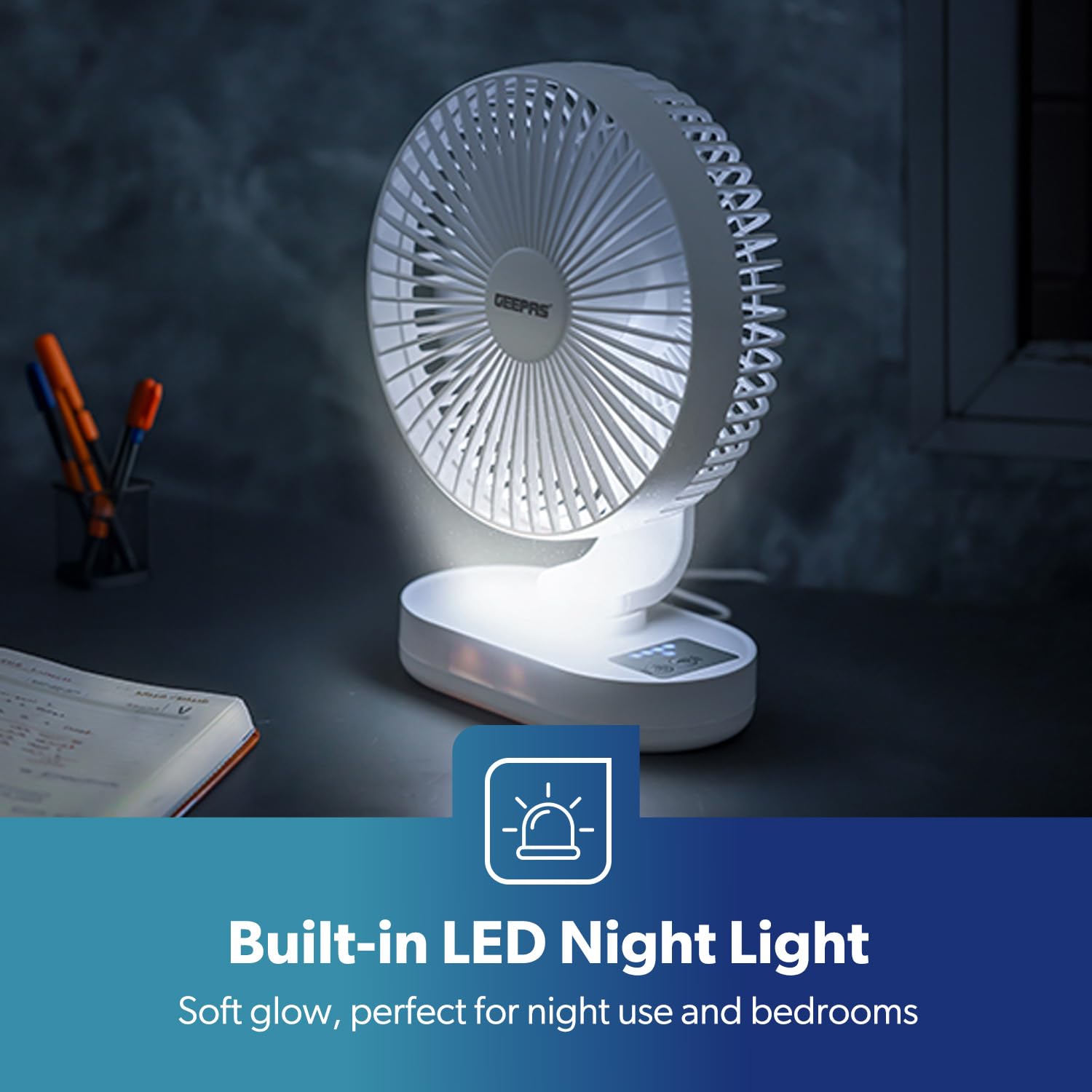  Geepas gf21157 rechargeable fan gf21157