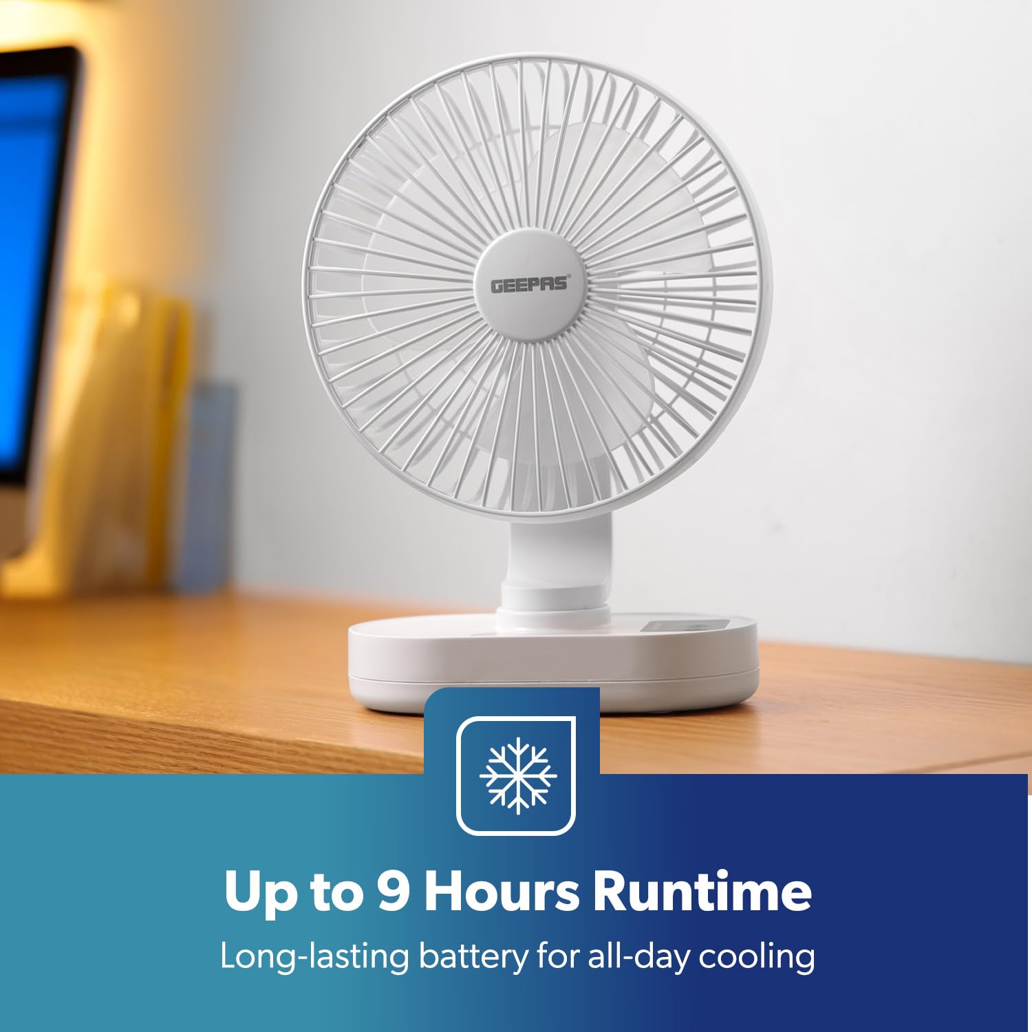  Geepas rechargeable fan gf21157