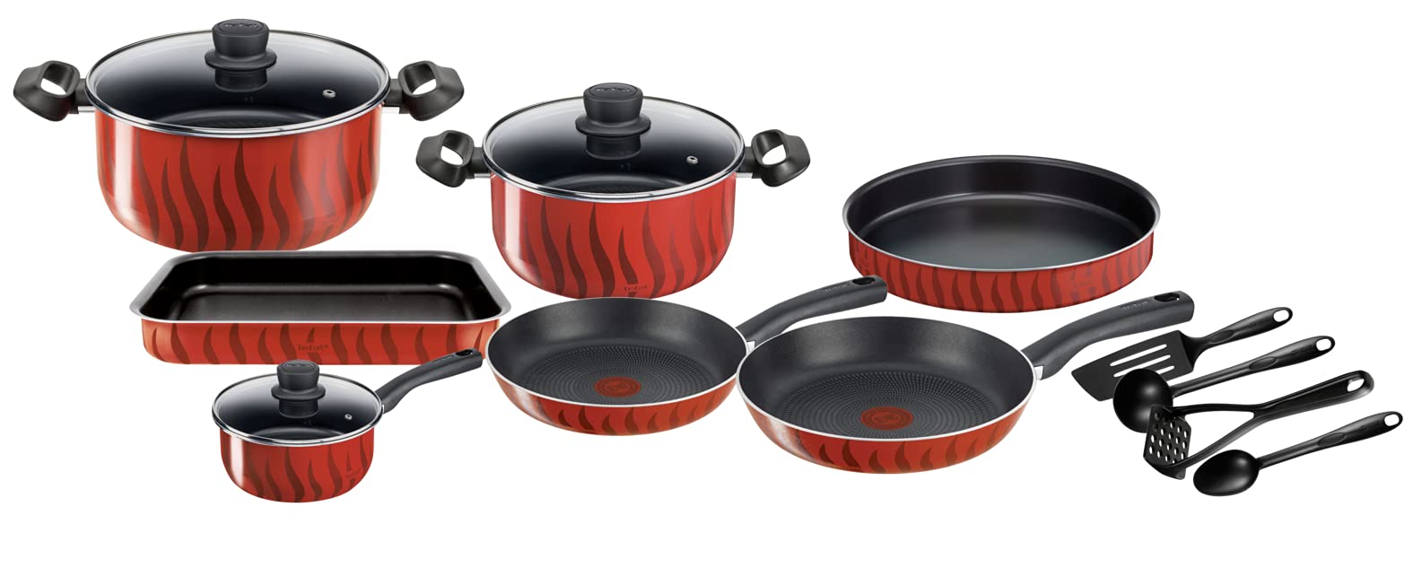  Tefal tempo flame cooking set 14pcs