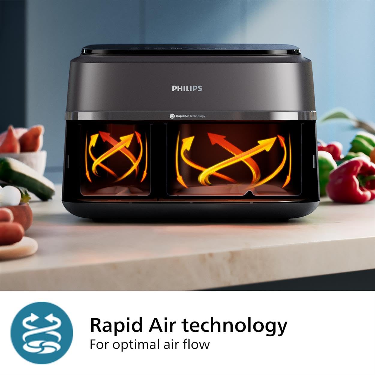  Philips dual air fryer na350