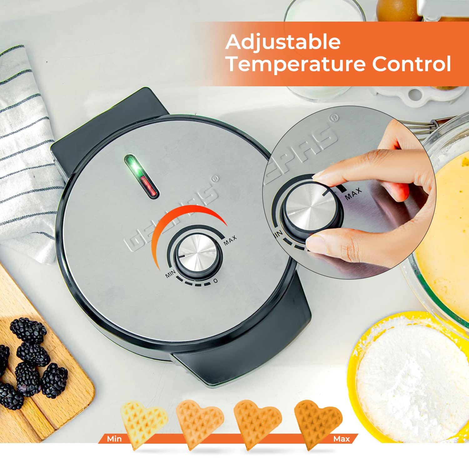  Geepas Belgium waffle maker gwm36538
