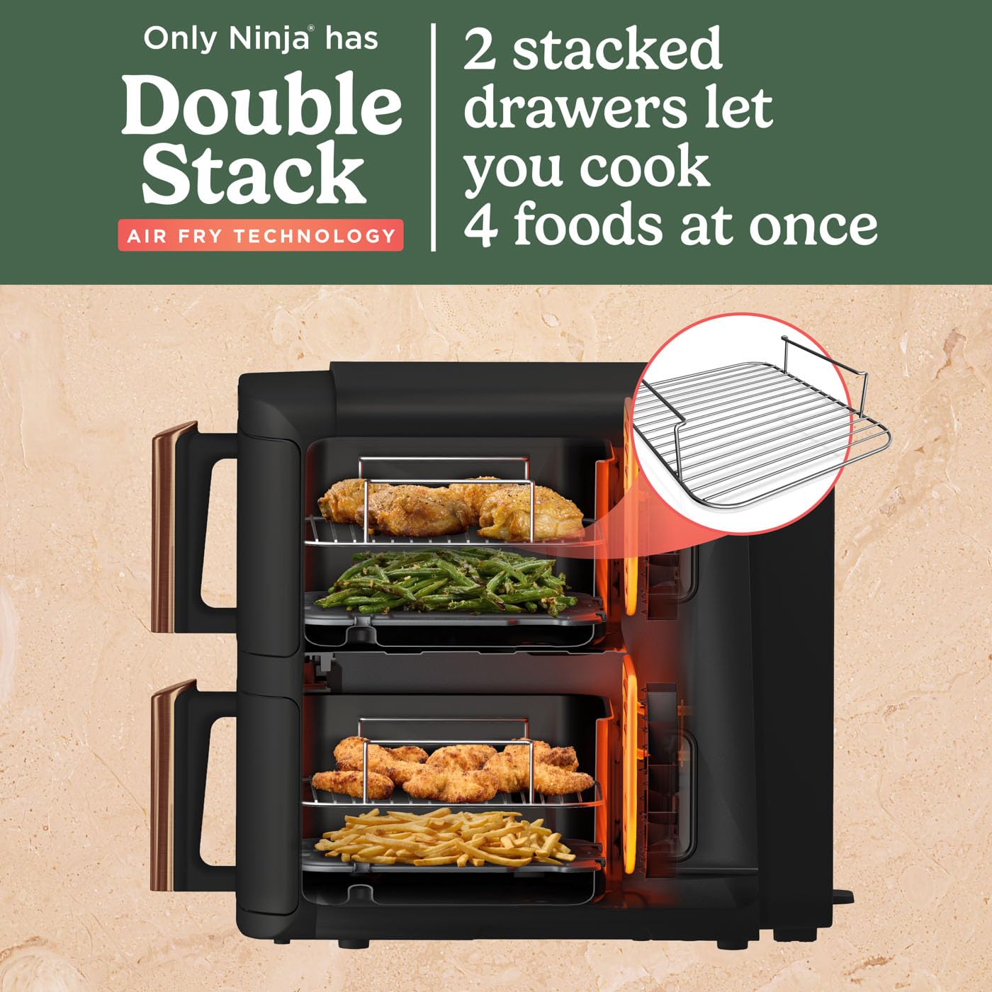    Ninja double stack sl400uk air fryer