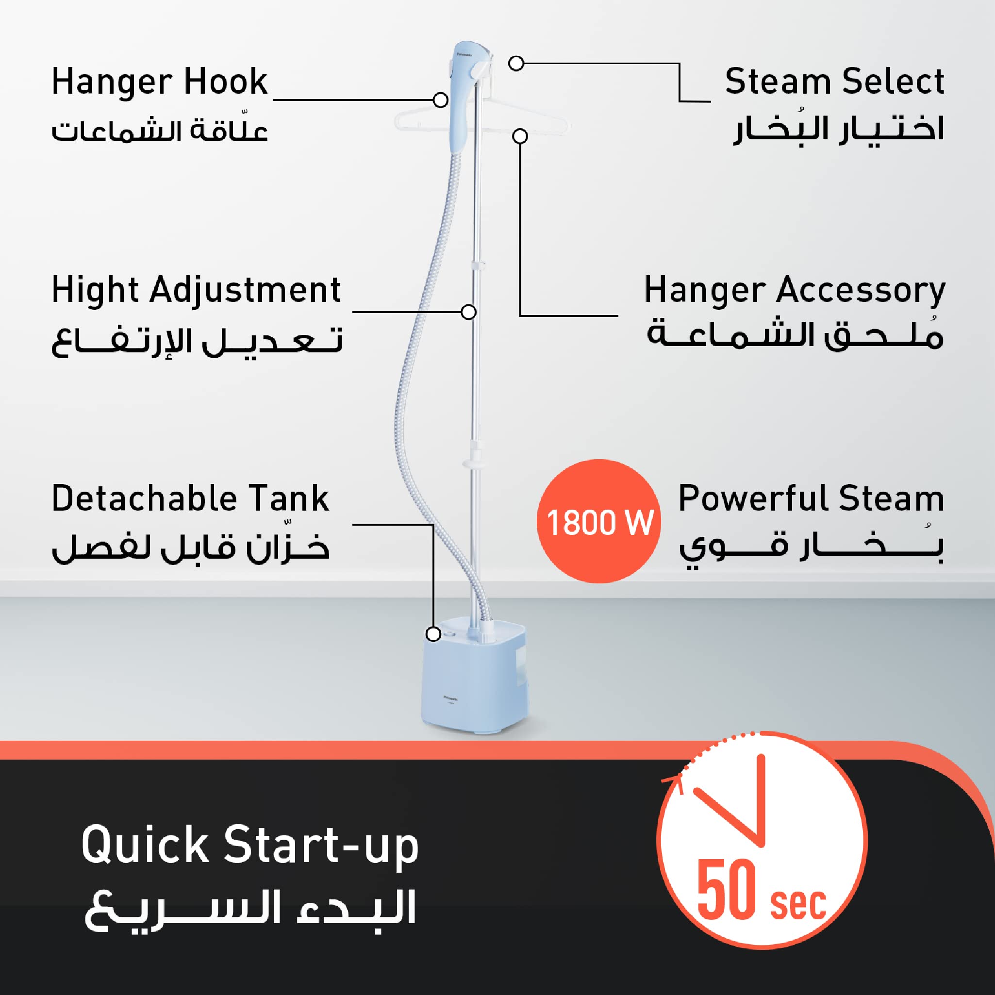  بخارگر ایستاده پاناسونیک مدل gse050