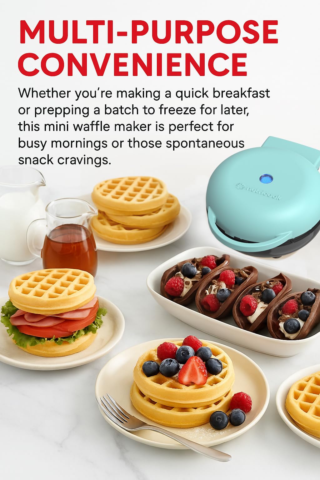  Nutricook mini waffle maker wm100
