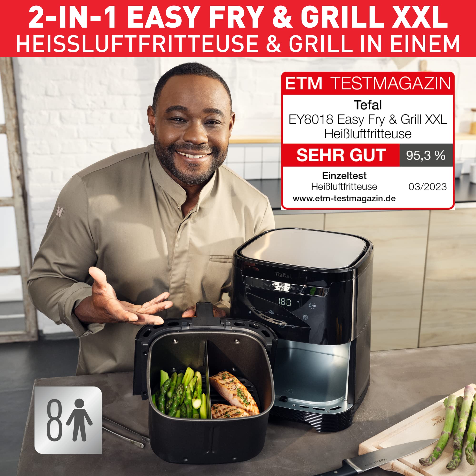  Tefal ey801 easy fry grill