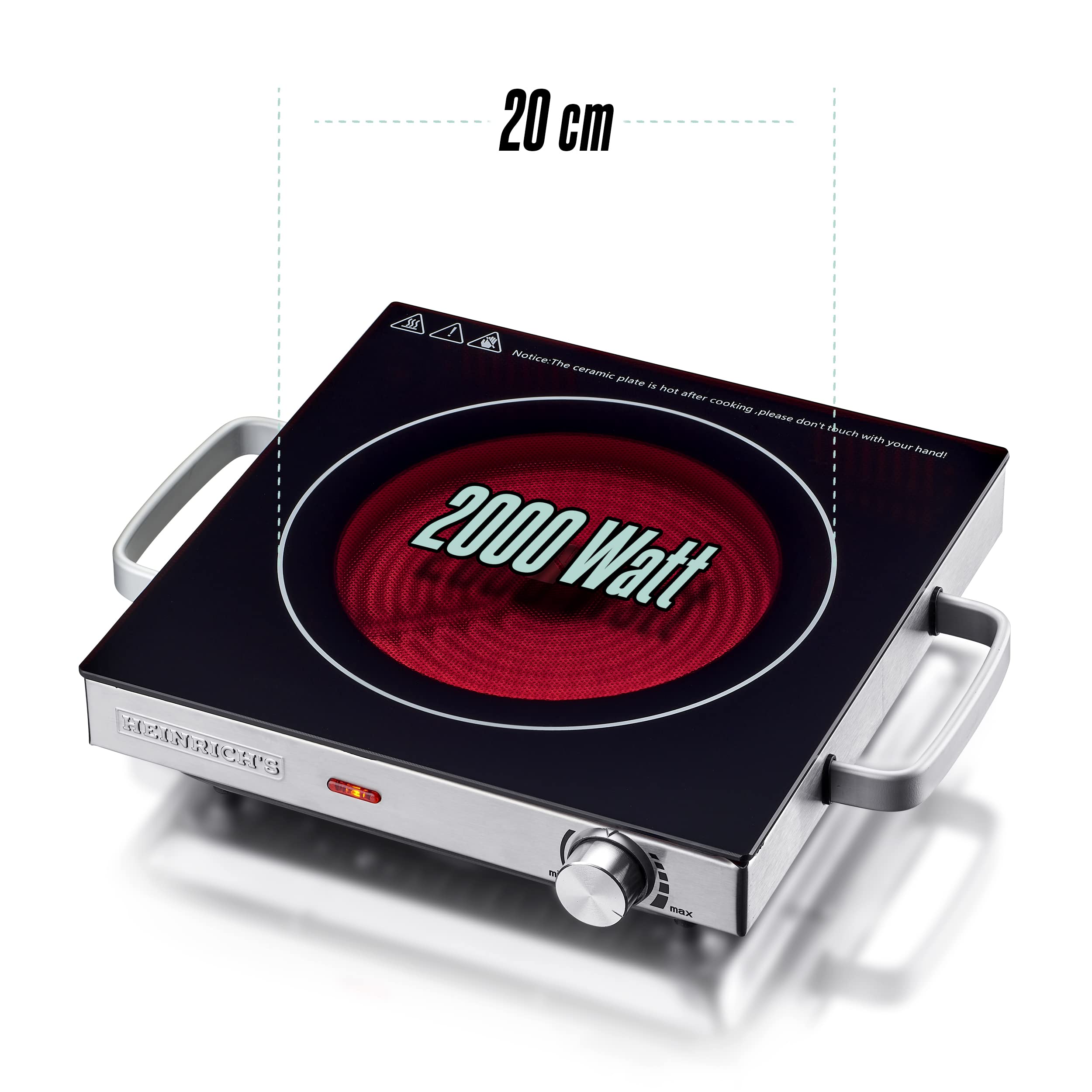  Heinrichs infrared hob glass 8695
