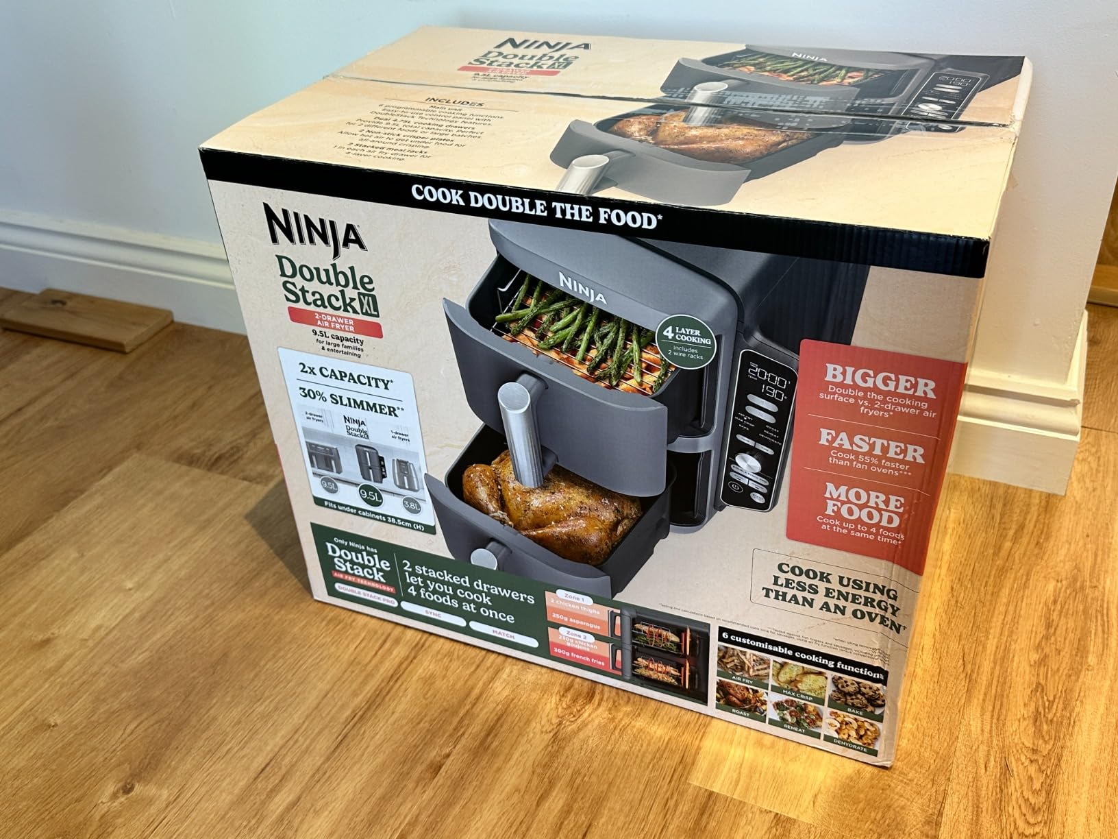  Ninja air fryer double stack sl400 vertical dual