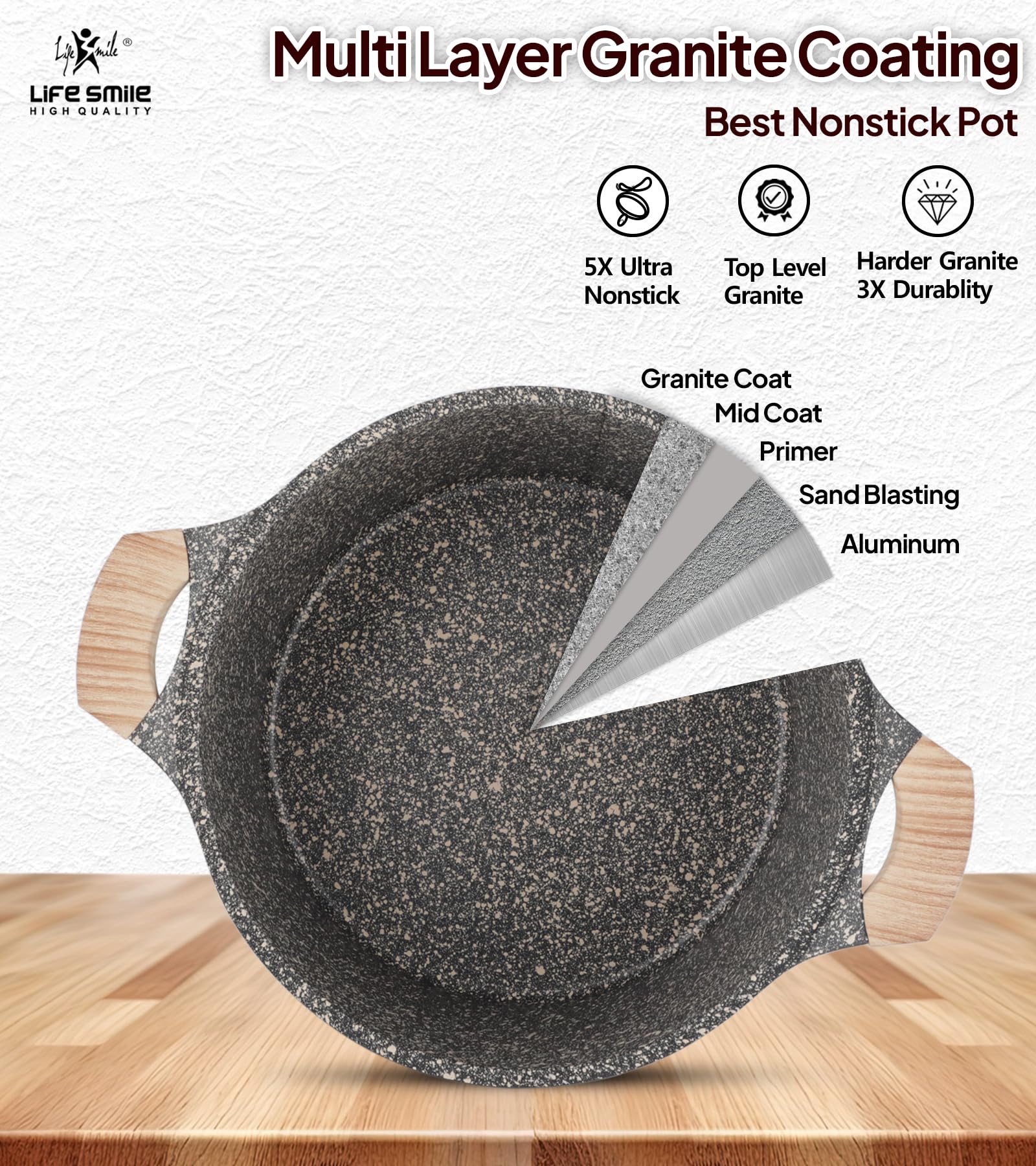  Life smile granite cookware mr-6-3