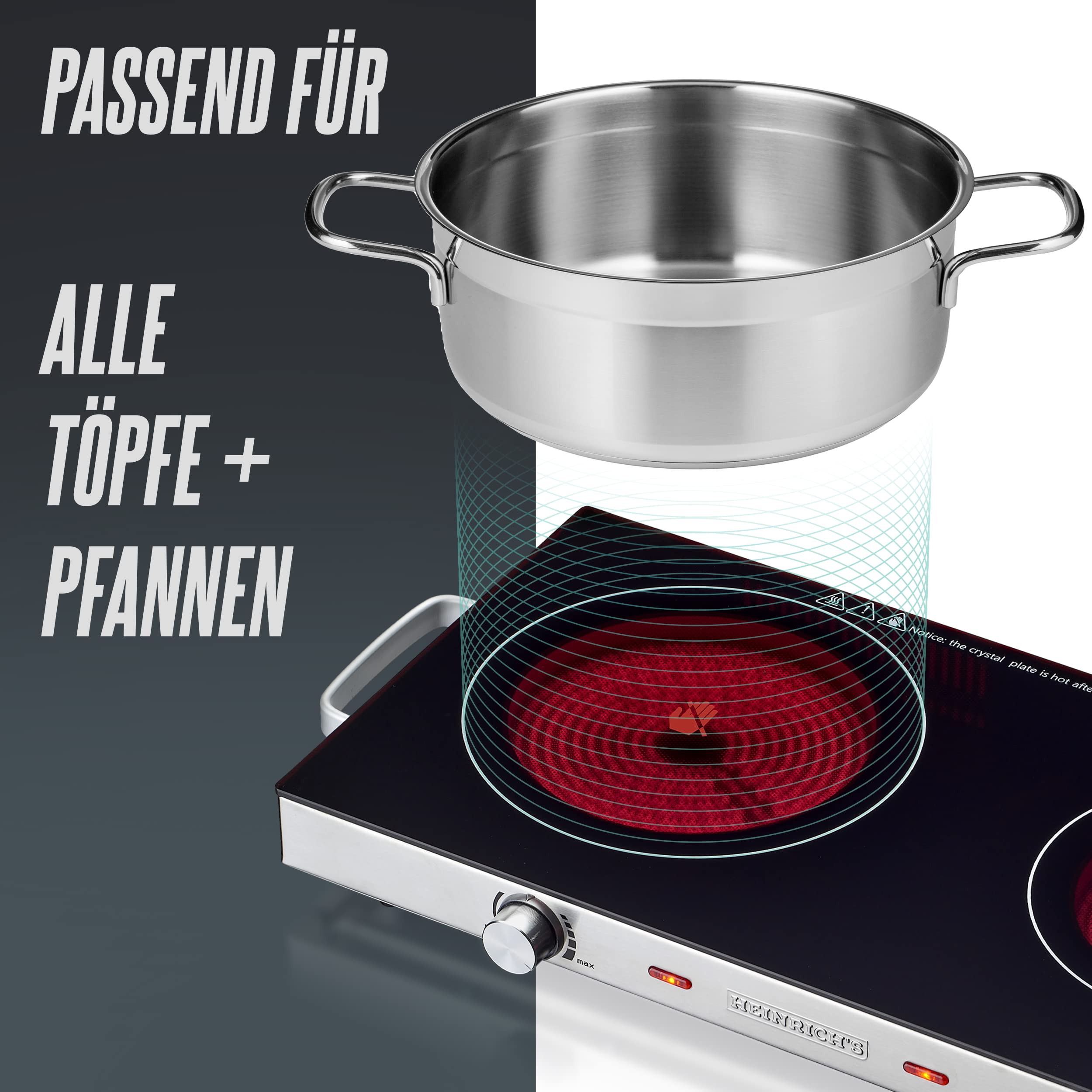  Heinrichs infrared hob double hek8696