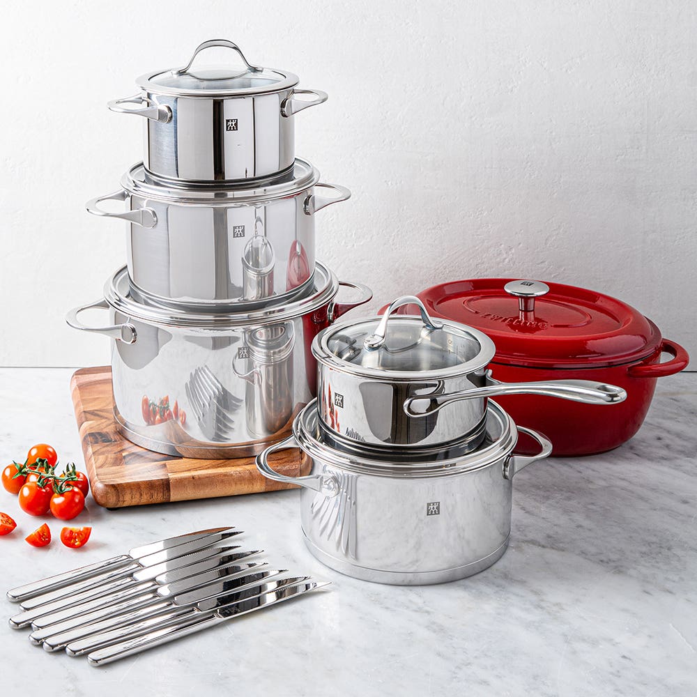  Zwilling cookware essence steel 5pcs