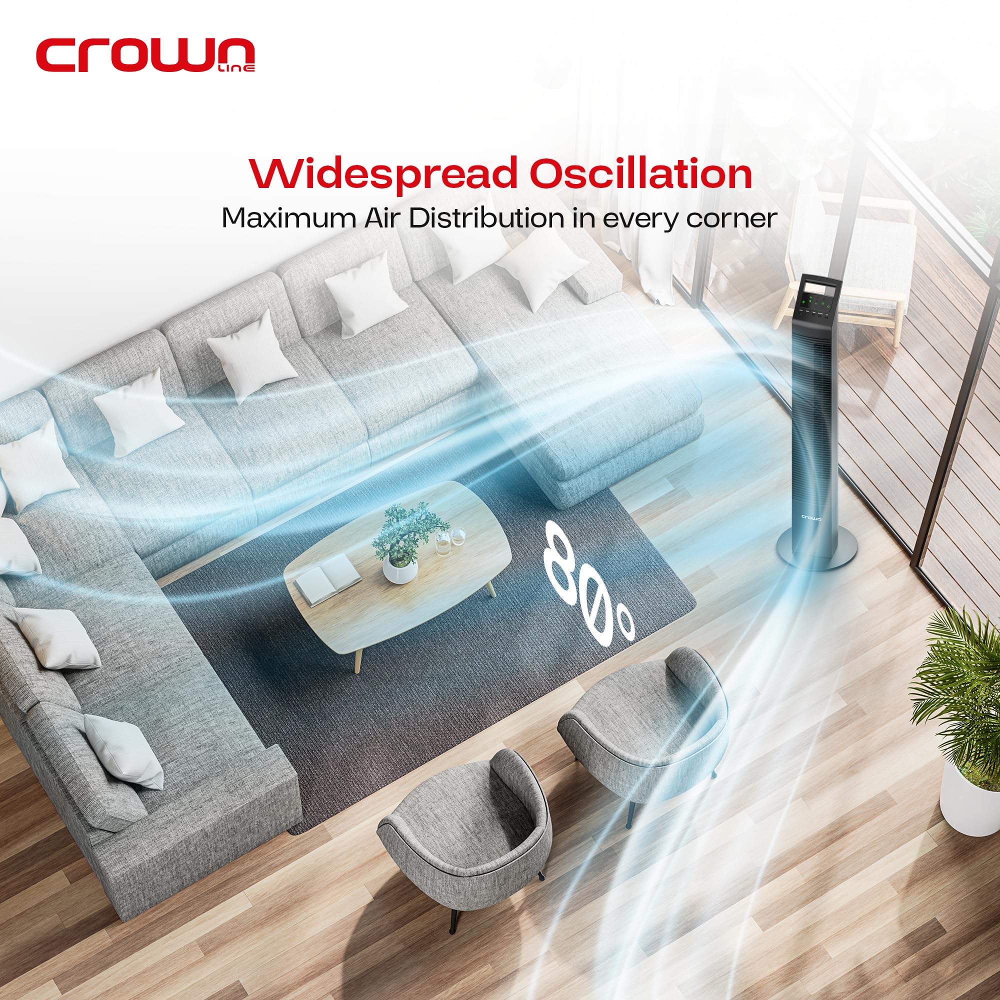  Crown line portable tower fan tf409