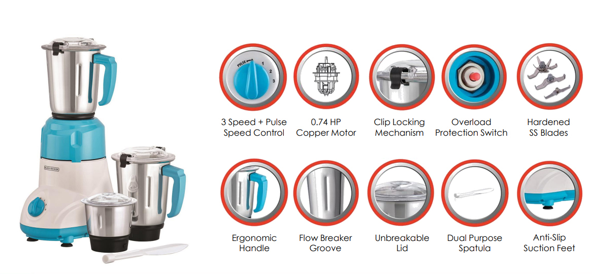  Black+decker mg550 mixer grinder