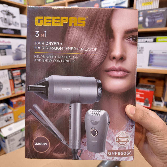 Geepas ghf86068 hair dryer epilator