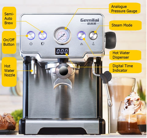  Gemilai espresso maker 3605