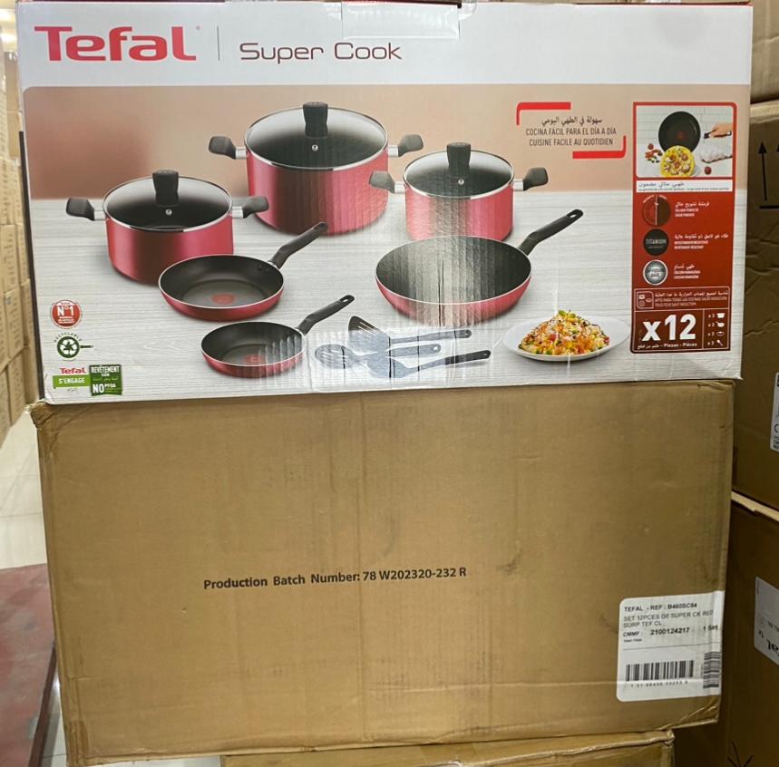  Tefal super cook b460sc84 cookware red