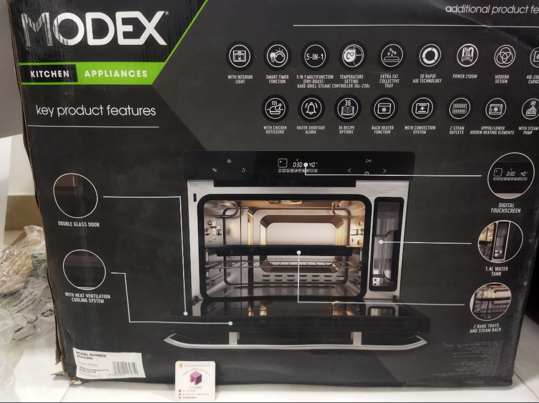  Modex steam oven 9380