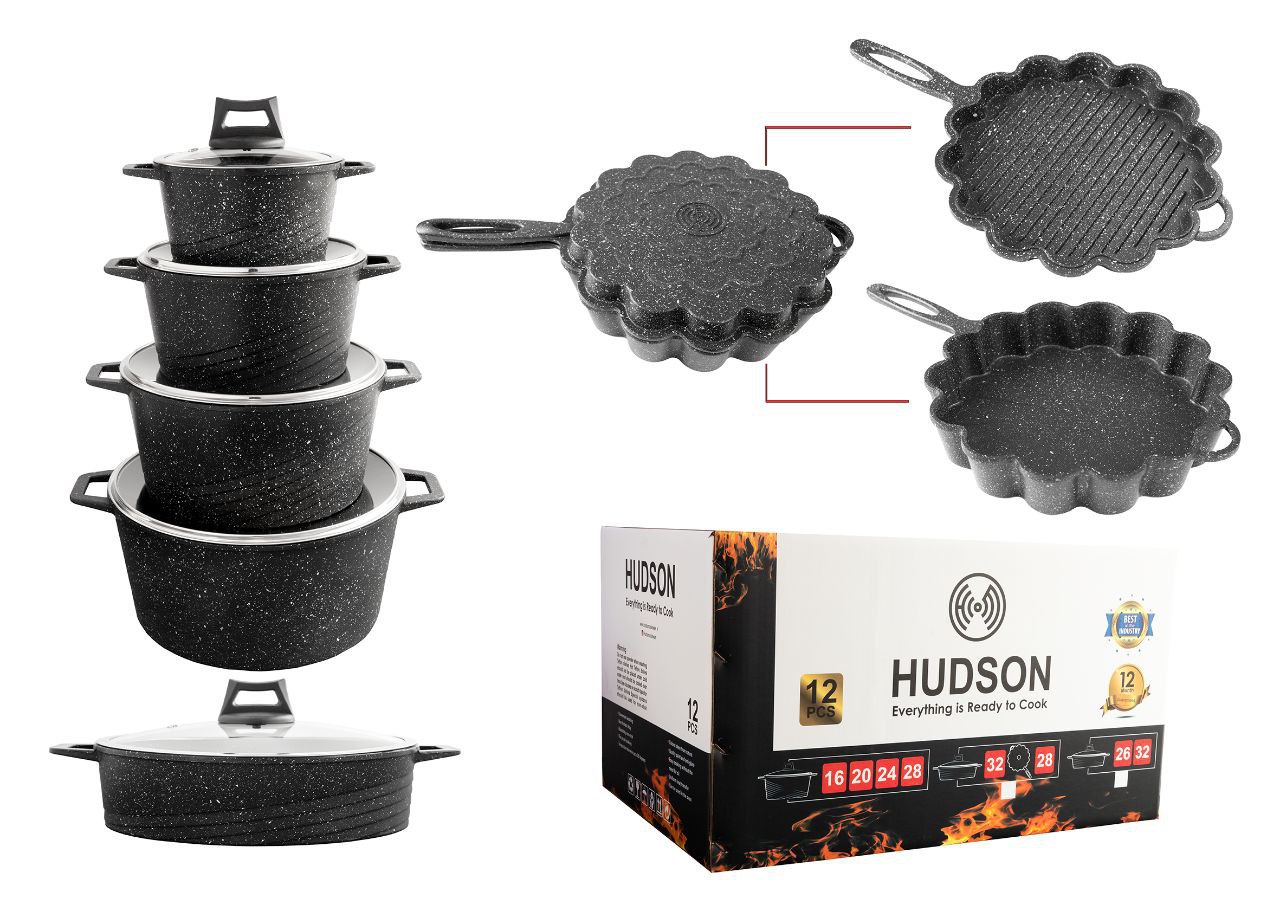  Hudson cookware 12pcs flower