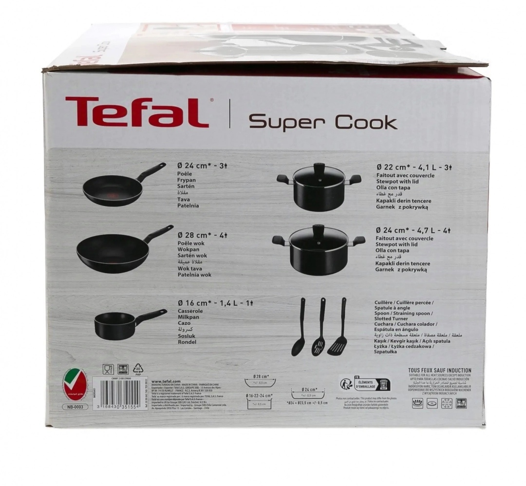  Tefal b459sa85 cookware 10pcs