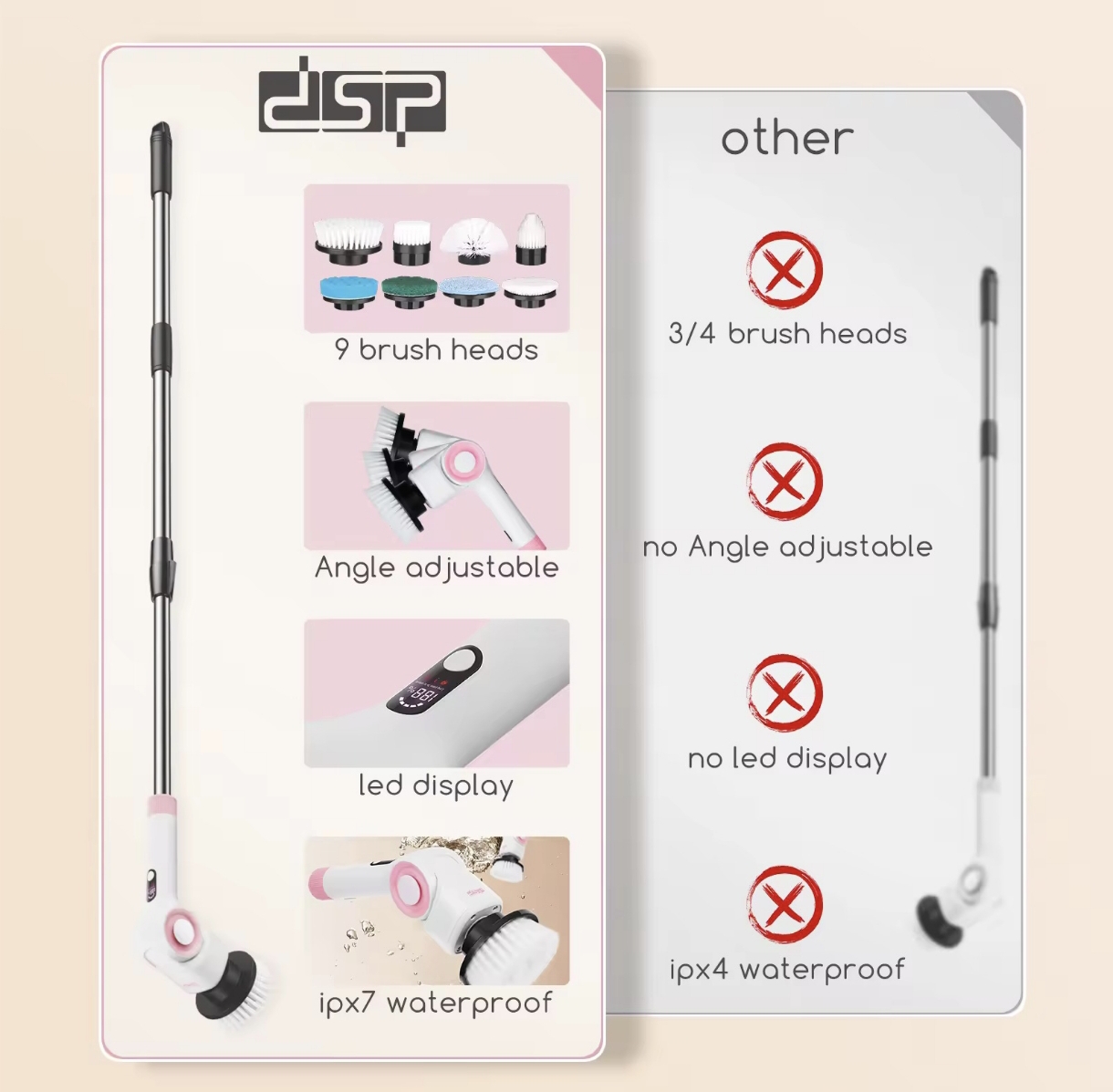  DSP spin scrubber cleaner kd2504