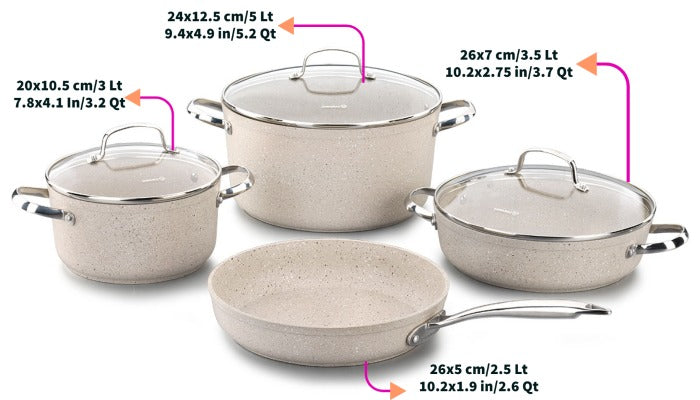  Korkmaz granite cookware 1272