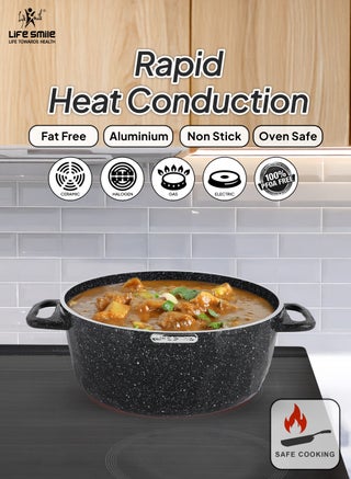  Lifesmile stone design cookware 10pcs st10