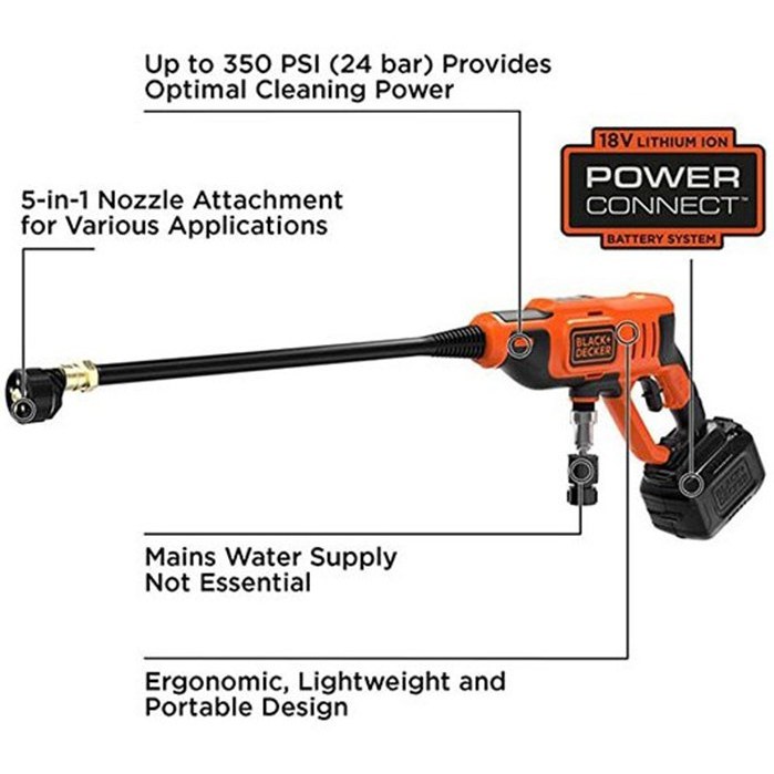  Black&decker pressure washer bcpc18d1
