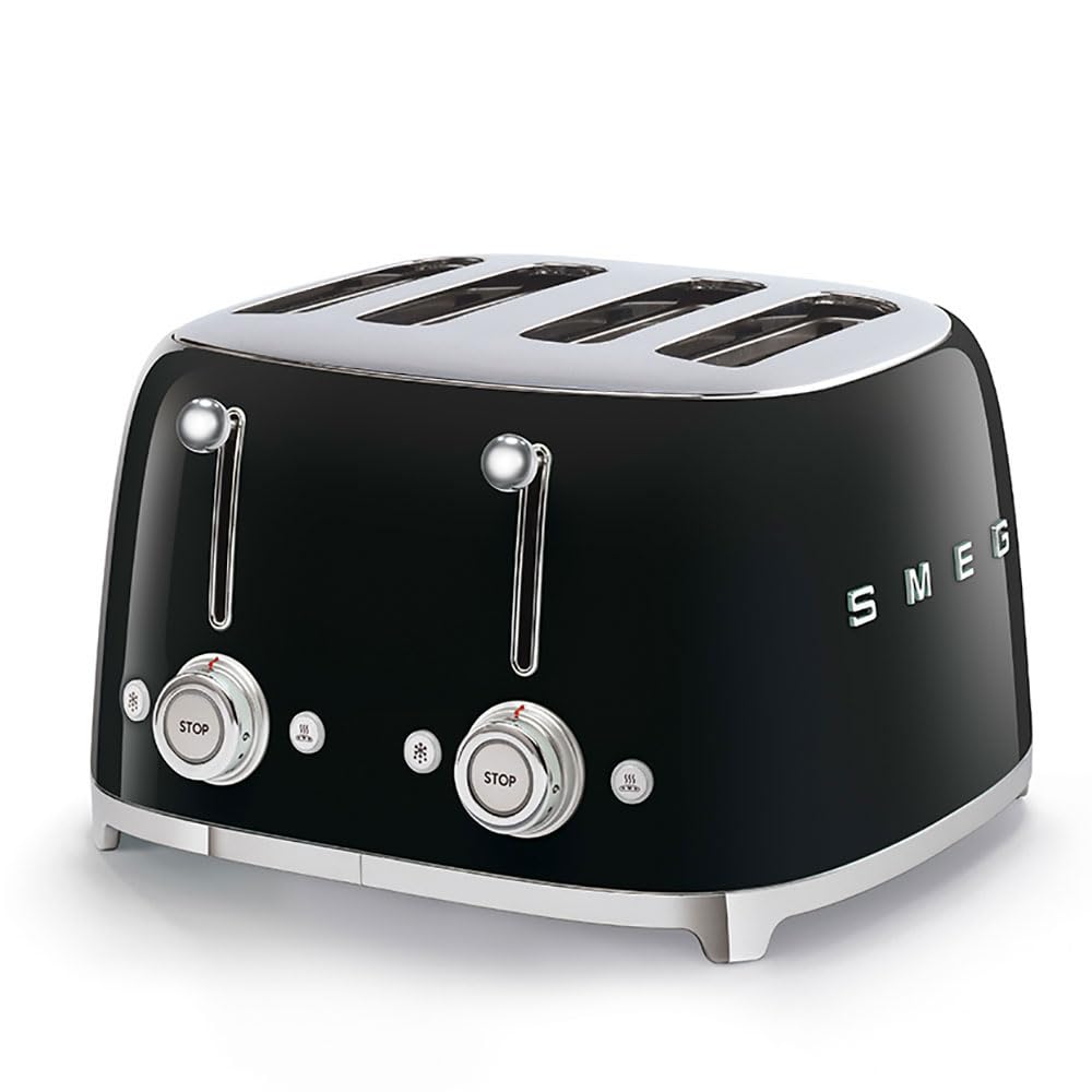  smeg toaster 4slice tsf03 bk