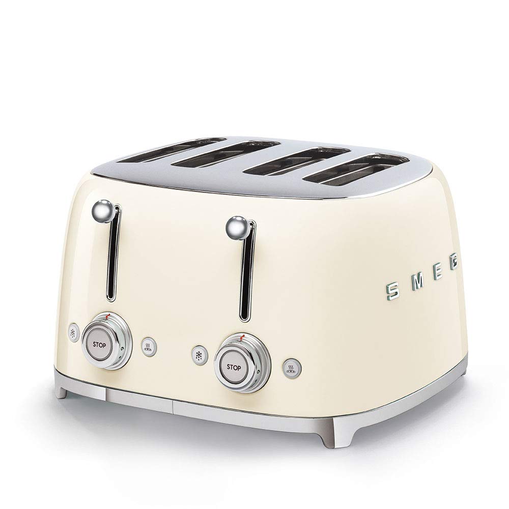 smeg toaster 4slice tsf03 cream