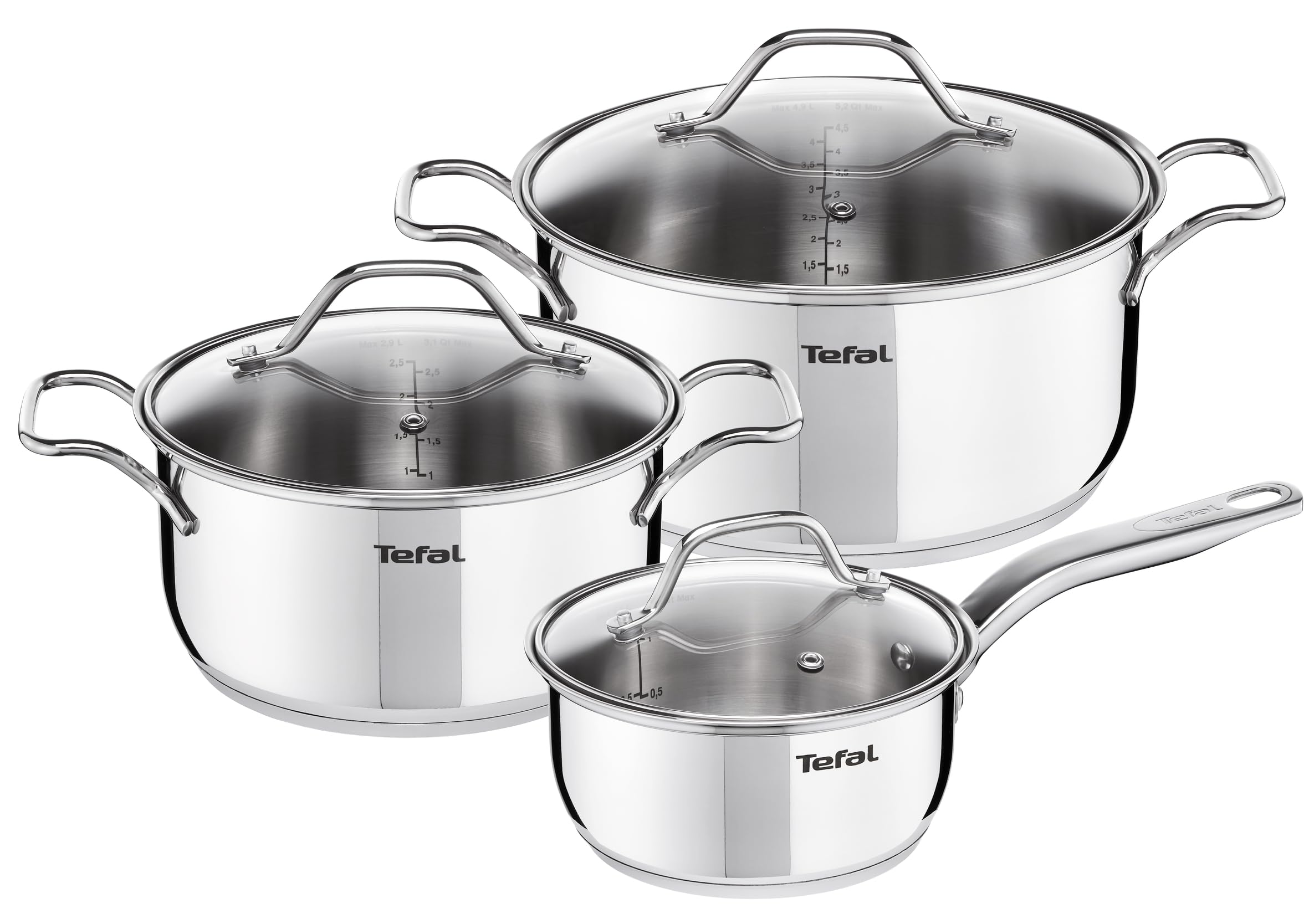 tefal intuition steel b864s674 6pcs